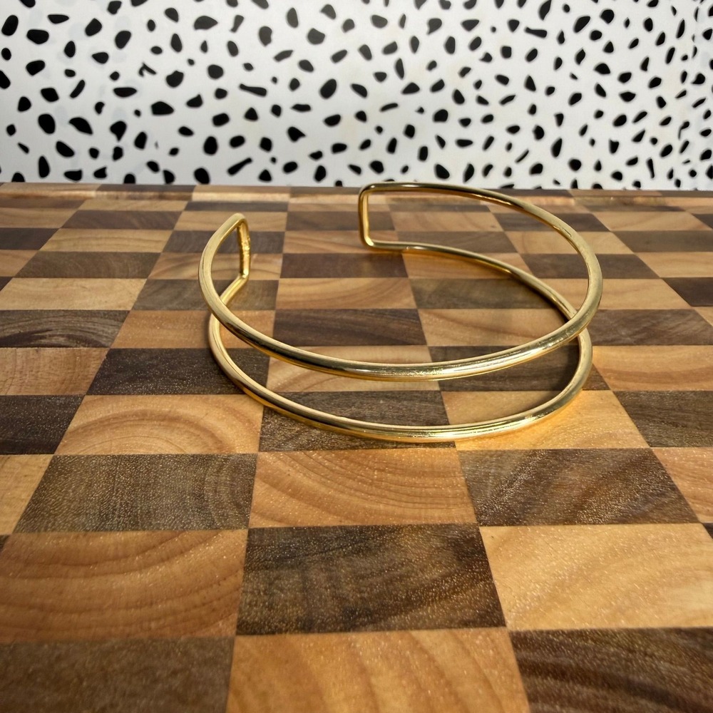Golden-tone Asymmetrical Cuff Bracelet Jewelry